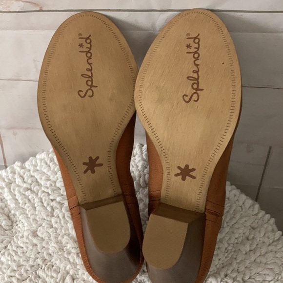 Splendid Slip-On Ankle Boots Sz 9.5 in Tawny Brown - Picture 5 of 8